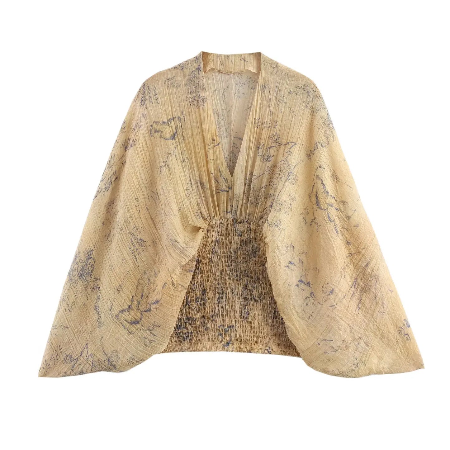 Women's clothing 2025 autumn new products European and American style retro women's clothing French lazy style printed shirt
