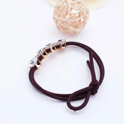 Simple Basic Flash Crystal Rhinestone Headbands Elastic Hair Bands Rope Tie Hairbands Christmas Gifts Girls Women Accessories